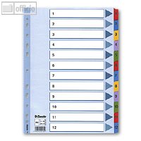 Mylar Karton Zahlen-Register 1 - 12