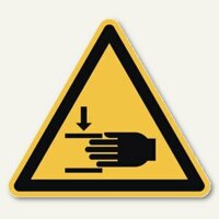 Hinweisschild Handverletzungen