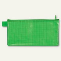 Reißverschlusstasche DIN lang 235 x 125 mm wasserabw. 260my EVA/PVC frei grün 10St.