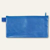 Reißverschlusstasche DIN lang 235x125mm wasserabw. 260my EVA/PVC frei blau 10St.