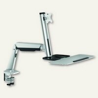 Sitz-Steh Arbeitsplatz mit Klemme für 1 Monitor
