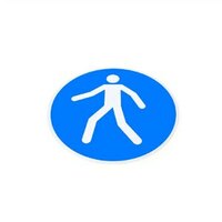 Sicherheitspiktogramm Fußgängerweg benutzen