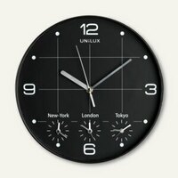 Wanduhr / Weltzeituhr 4-Zeitzonen