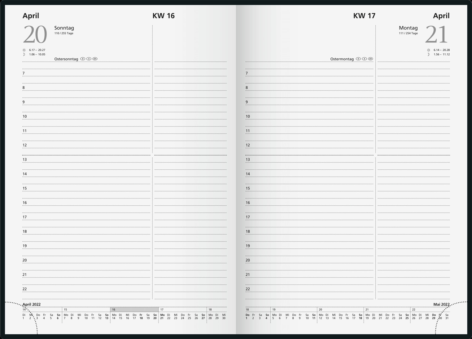 officio Buchkalender DIN A5, 1 Tag/1 Seite