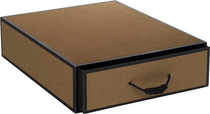 Rössler MAYFAIR Schubladenbox mit Kordelgriff, nougat-schwarz, 1523454302