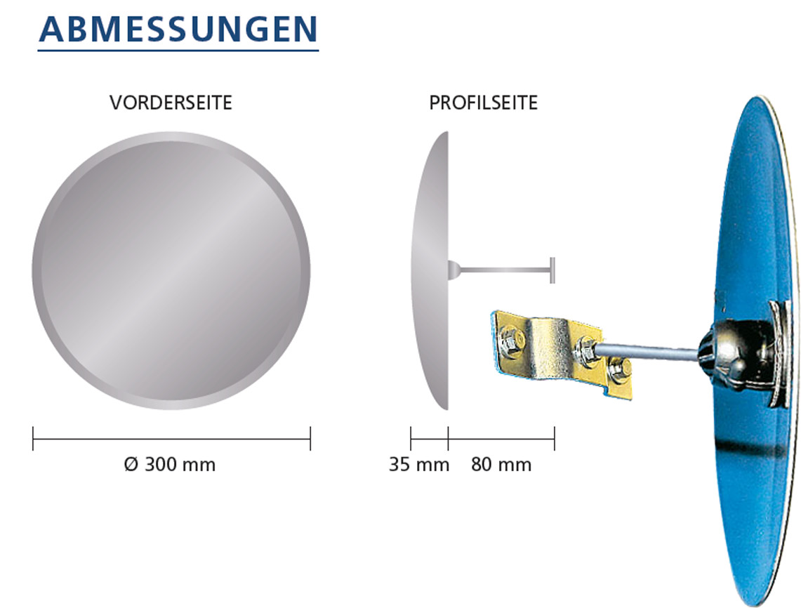 Garagenausfahrtsspiegel Vialux: rund