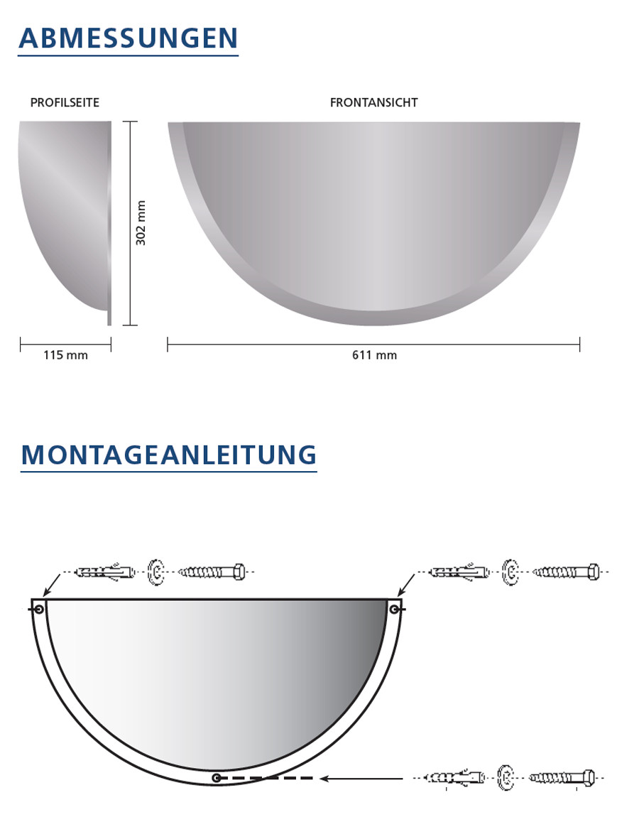 Panoramaspiegel 1/2 VIALUX® Polymir online kaufen