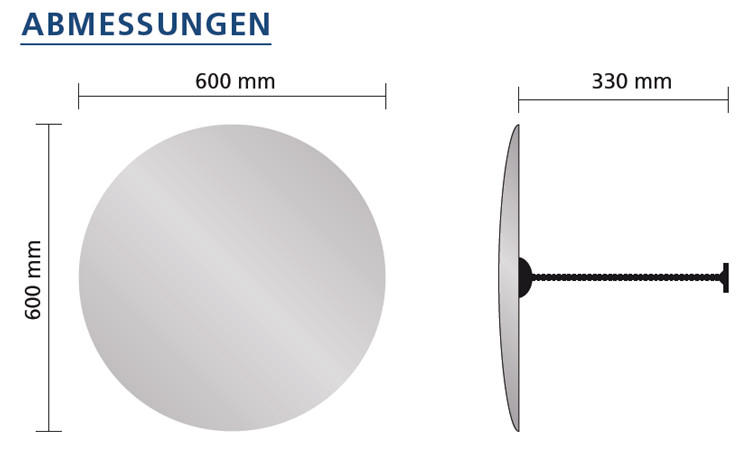 Überwachungsspiegel „Konvex” für Shops