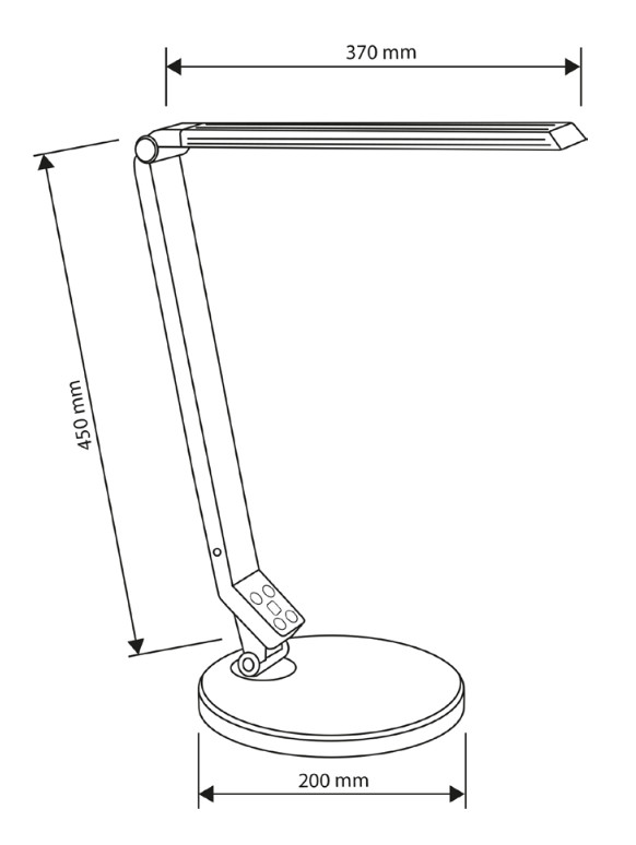 Alco LED-Tischleuchte 9219, 5 Lichtstufen, USB, H45 cm, 240V/9W, 9219-10