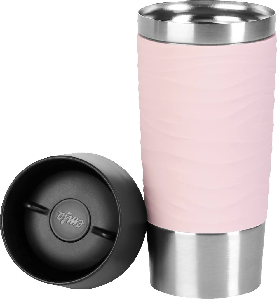 Emsa Isolierbecher TRAVEL MUG Wave 0.36 Liter, 200 mm, puderrosa