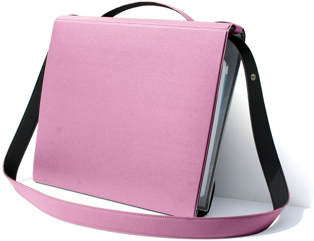 YaKa Ordnertasche für DIN A4-Ordner, Tragegriff + Schultergurt, schwarz