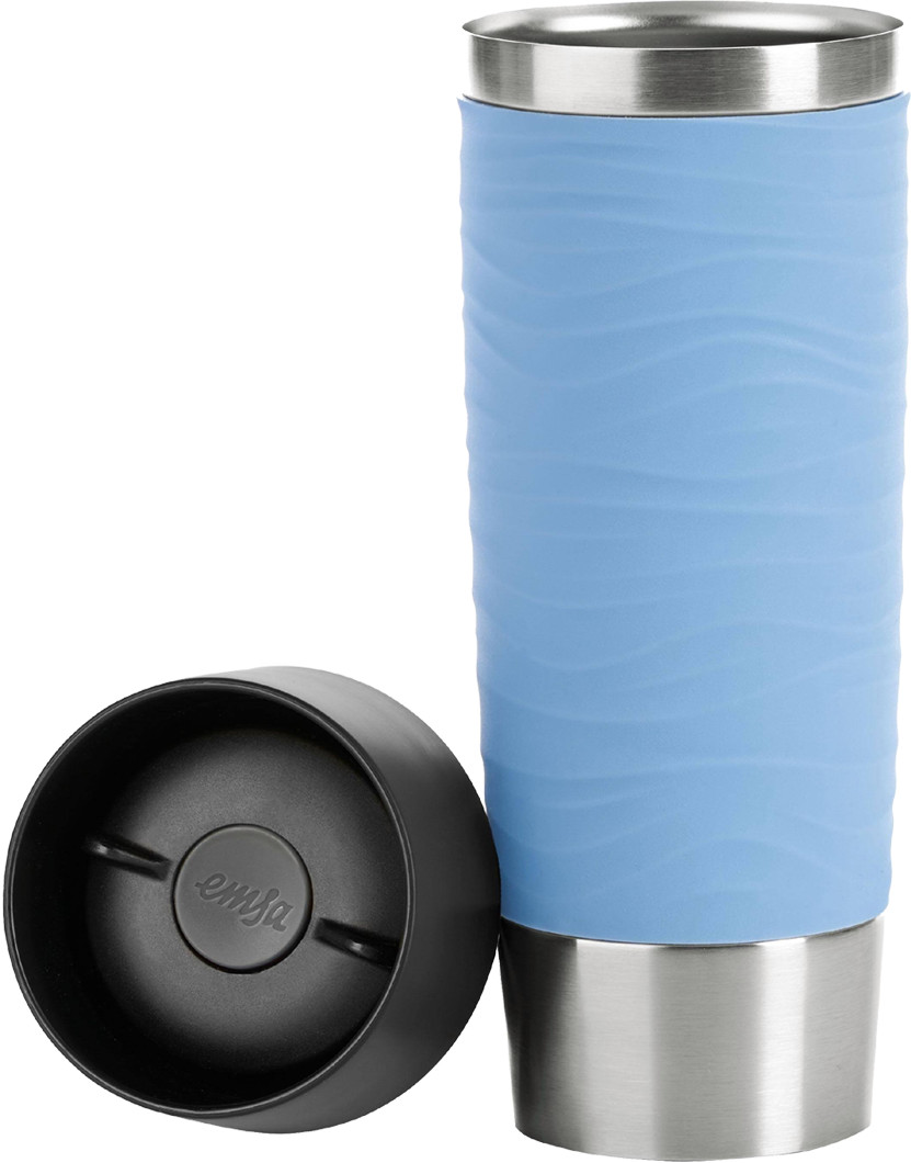 Emsa Isolierbecher TRAVEL MUG Wave GRANDE, 0.5 I, 24 mm, puderblau