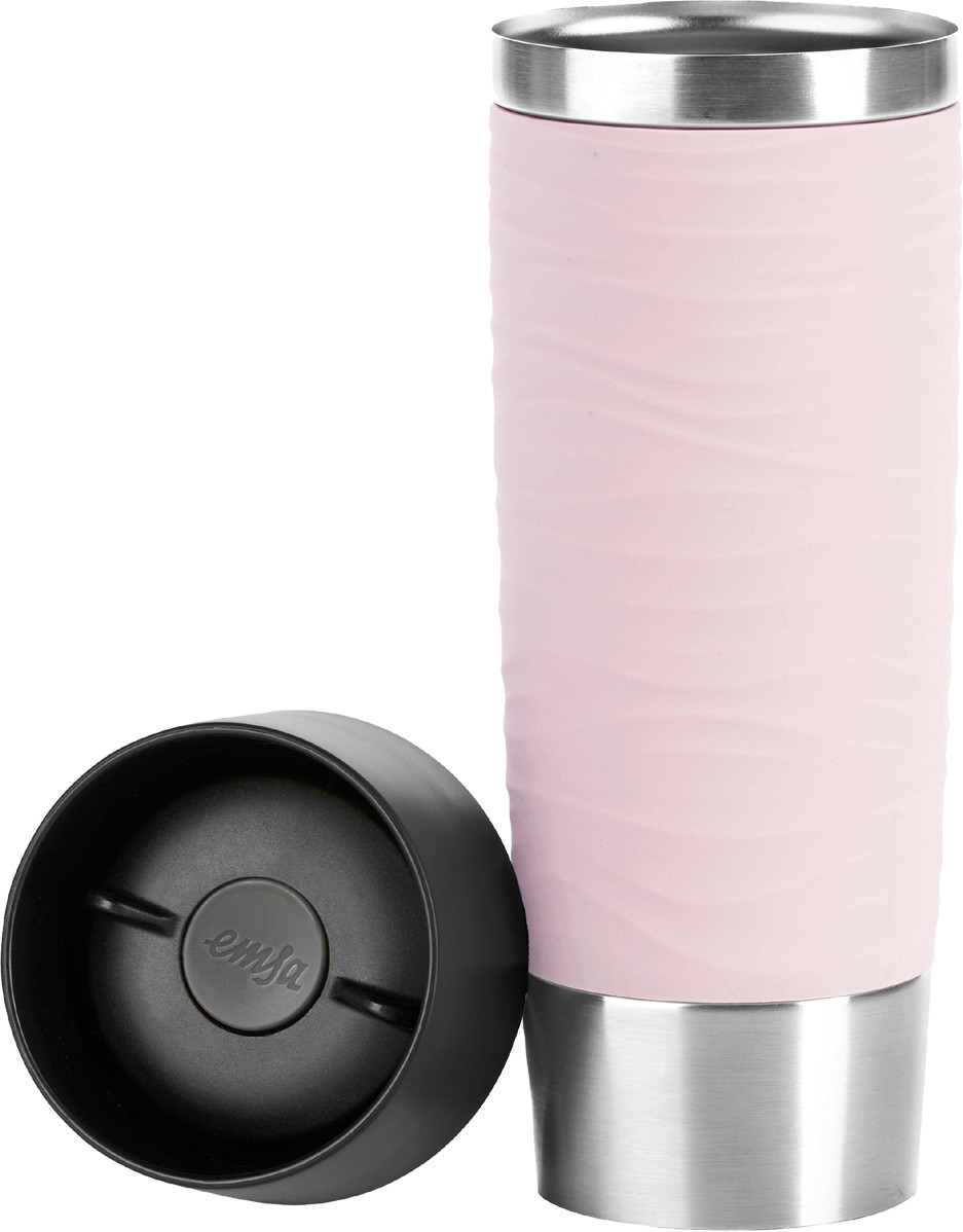 Emsa Isolierbecher TRAVEL MUG Wave GRANDE, 0.5 I, 24 mm, puderrosa
