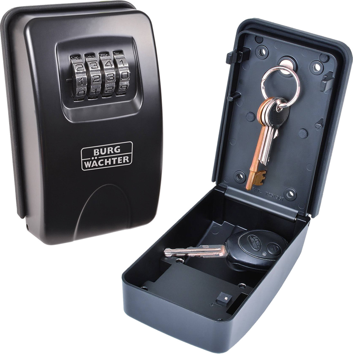 Piao Key Safe Box, Wandmontierte Schlüsselbox, hochsichere 4-stellige Code- Schlüsselbox wasserdicht und rostfrei, für Innen-,  Outdoor-Home-Office-Garage, Schulturnhalle