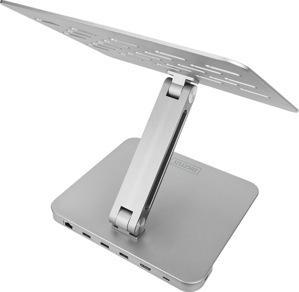 DIGITUS Notebook-Ständer mit USB-C Docking Station, 6-Port 