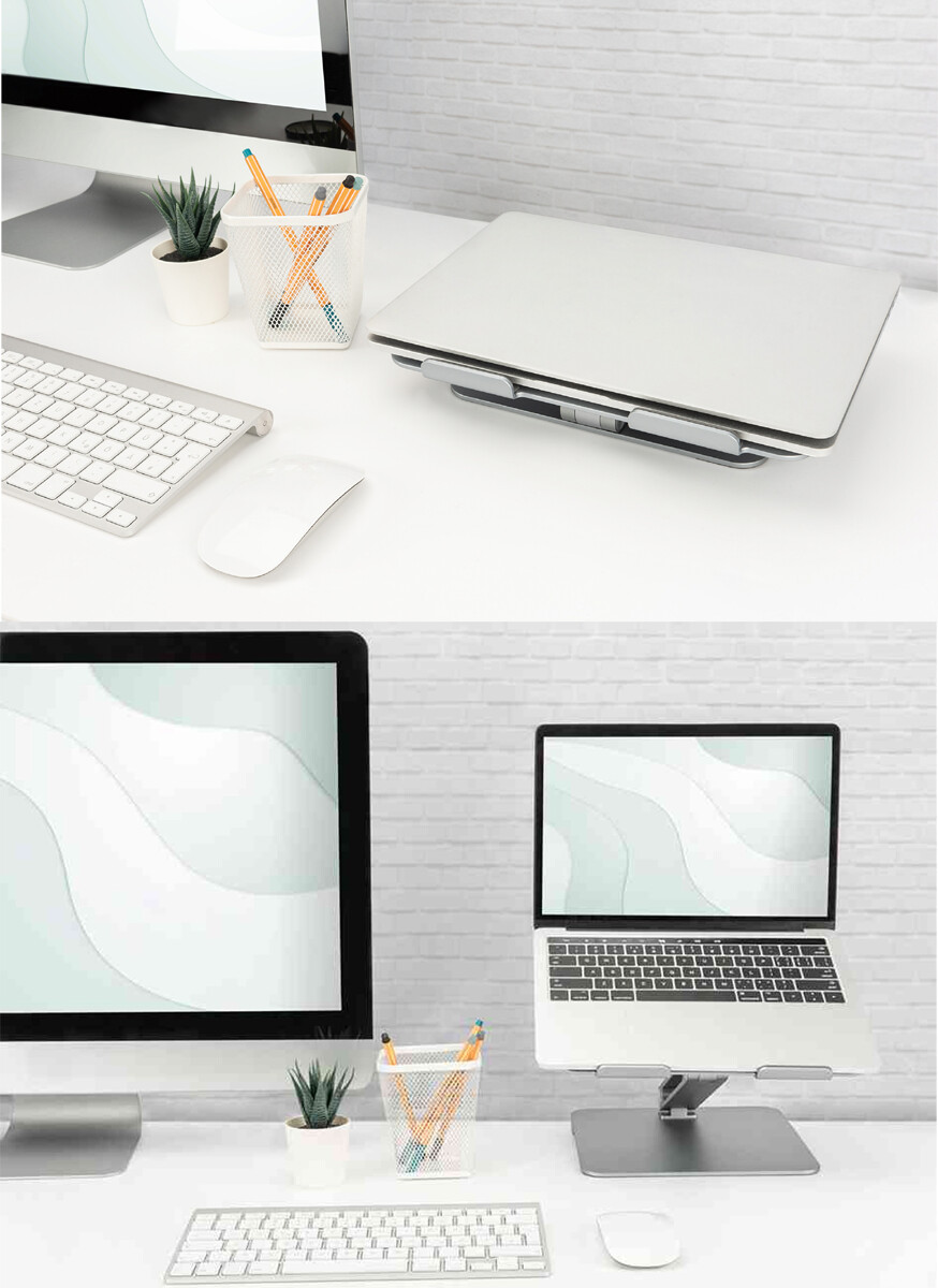 DIGITUS Notebook-Ständer mit USB-C Docking Station, 6-Port, neigbar ...