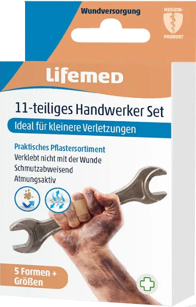 Lifemed Pflaster-Set Handwerker, 5 Formen & Größen, 99108