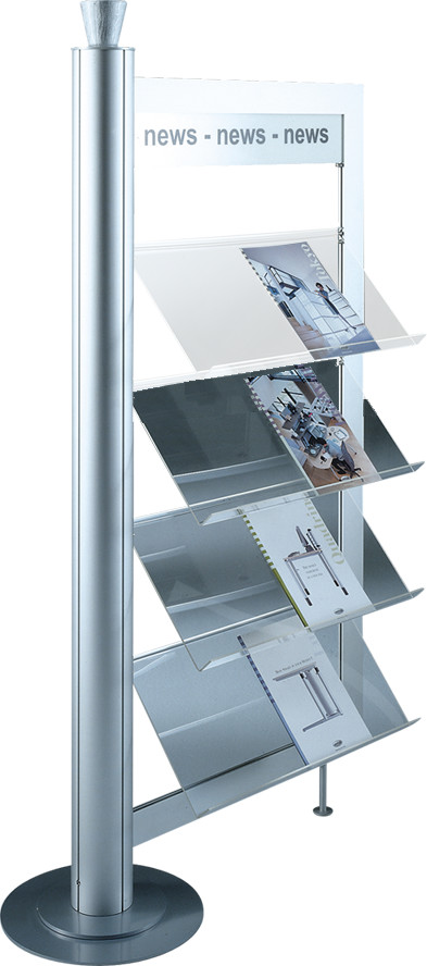 BST Prospektständer KONFORM-12, 4 Ablagen je 3x A4, KONFORM-12