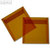 Briefumschlag 125 x 125 mm, haftkl., 100g/m², transparent-orange, 100 St