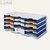 styrodoc Trio Ablagesystem 12 Fächer, 723 x 331 x 293 mm, grau/blau, 268-0304.38