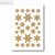 Sticker DECOR Sterne, 6-zackig, 5 Größen, Irisfolie, gold, 10 x 1 Blatt, 3916