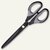 Schere, (L)18 cm, gummierte Griffzone, rostfrei, Stahl, schwarz/grau, 7690790