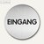Durable Edelstahl-Piktogramm 'Eingang', Ø 83mm, 2 Stück, 4925-61