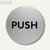 Durable Edelstahl-Piktogramm 'PUSH', Ø 65 mm, 2 Stück, 4900-65