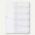 Kunststoff-Register DIN A4, blanko, Schilder bedruckbar, 5-tlg., 10 Sätze