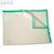 Doppel-Zip Tasche, 324 x 243 mm, PVC, transluzent/grün, 50 Stück, 40434-50