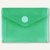 FolderSys Umschlag transparent, DIN A7 quer, PP, Klett, grün, 100 St., 40117-54