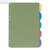 PP-Register 5-teilig A4, blanko Taben, 5 farbig transparent, 25 St., 4245800