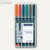 STAEDTLER Lumocolor Universalstifte permanent 318 F, 0.6 mm, 6er-Etui, 318 WP6