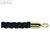 Kordel f. Seilständer/Wandhalter, Messing-Enden Karabiner, schwarz, 1,50 m