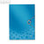 LEITZ Eckspannermappe Bebop, DIN A4, PP, blau mit Perlmutt-Effekt, 4563-00-37