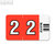 LEITZ Ziffernsignal Orgacolor '2', auf der Rolle, rot, 500 Stück, 6602-10-00