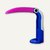 Alco Kinderschreibtischleuchte, Vogeldesign, Sockel G23, 230V, blau-pink, 950-15