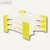 FolderSys PP-Briefkorb X-Filer, stapelbar, gelb transluzent, 3-tlg., 93100-64