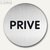 Aluminium-Piktogramm PRIVE:Produktabbildung 1