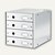 LEITZ Schubladenbox Click & Store WOW, 4 Schübe, DIN A4, weiß, 6049-00-01