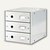 LEITZ Schubladenbox Click & Store WOW, 3 Schübe, DIN A4, weiß, 6048-00-01