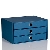 Rössler S.O.H.O. 3er Schubladenbox DIN A4, blau, 1524452963