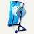 Fripa Putzrollenhalter-Standgerät, mobil, B 750 x T 380 x H 920 mm, blau,2355000