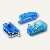 Alco Büro-Set, Acryl, Hefter/Locher/Abroller, gefrostet, blau, 4459-15
