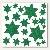 Fensterbild - Sterne grün, Weihnachten/beglimert, 30 x 30 cm, 100 Stück, 15067