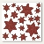 Fensterbild - Sterne rot, Weihnachten/beglimmert, 30 x 30 cm, 100 Stück, 15066