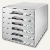 Schubladenbox Plus mit 6 Schüben, DIN A4 Maxi, 323x397x315, grau, 5212-00-85