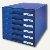Schubladenbox Plus mit 6 Schüben, DIN A4 Maxi, 323x397x315, blau, 5212-00-35
