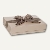 Metallic Box, rechteckig mit Schleife, 310 x 220 x 70 mm, mocca, 2er Pack