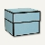Rössler MAYFAIR Maxibox, quadratisch, 300x300x240mm, powder-blue, 1346454800